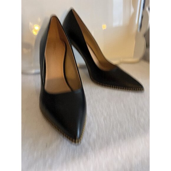 NEW IN BOX Coach Waverly Leather Pump size 11B Womens Shoes Black Bead Chain NIB - Picture 3 of 11